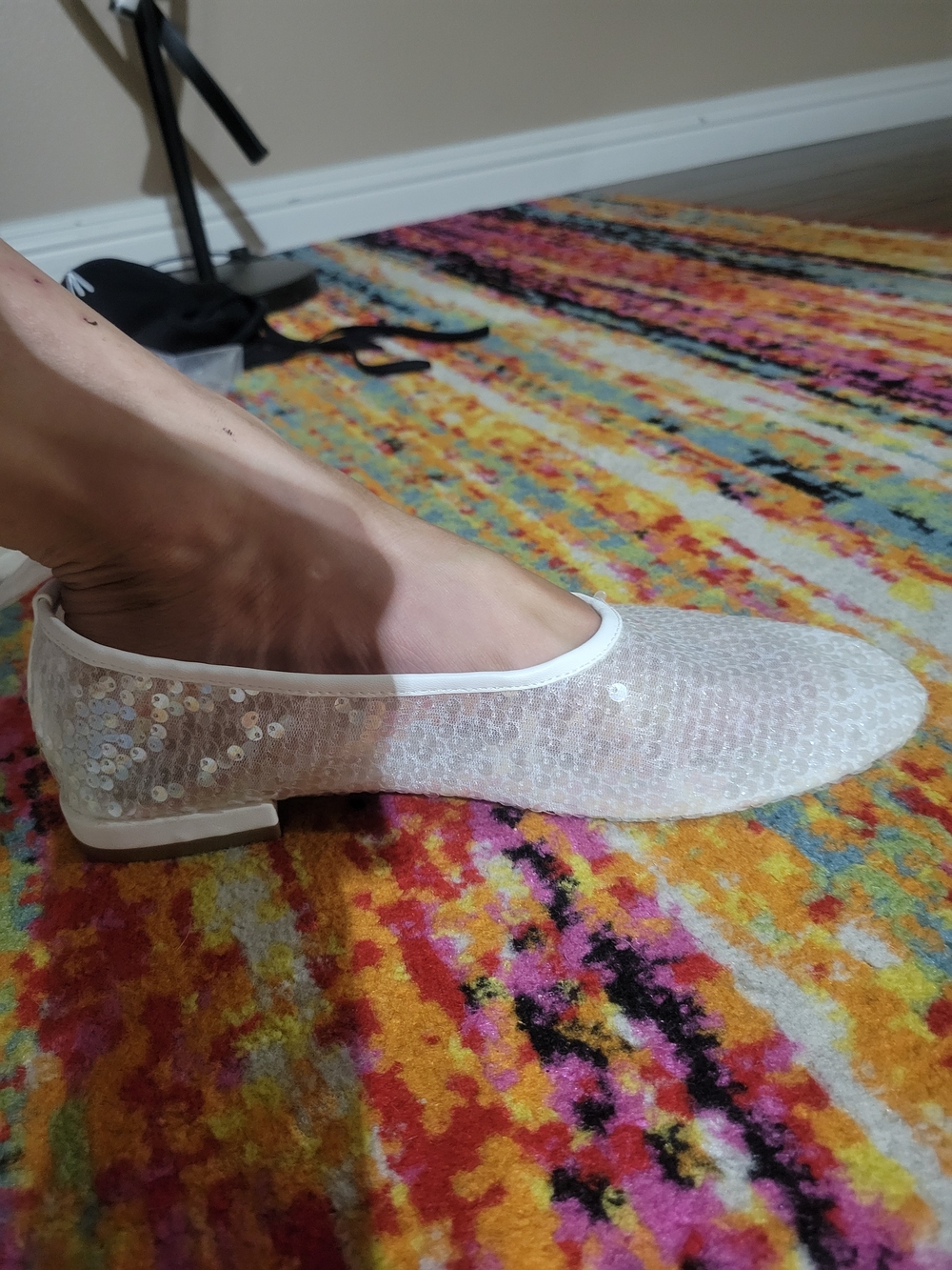 Steve Madden Sequin Ballet Flats in Pink and White. You Get Both Pairs. - Picture 5 of 5